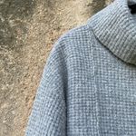 Free People  Grey Wool Sidewinder Sweater S Cowl Neck Photo 6