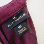 Worthington  Maroon Berry faux suede sheath dress size 10 Photo 5