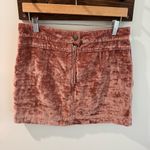 Free People  Dust to Dust Blush Velvet Mini Skirt Size 6 Photo 2