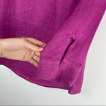 Lauren Ralph Lauren Linen Button Down Shirt Sz Petite Small Purple Pink Photo 9