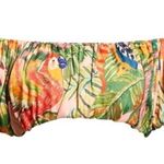 Farm Rio NWT  Tropical Macaw Leaves Off The Shoulder Crop Top OTS Size XS NEW Photo 13