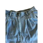 Vintage Together Denim Shorts Size 12 Pleated Jorts Fun Pocket Blue Photo 4