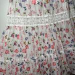 Temptation Positano Lace Pattern Maxi Dress Small Strapless White Eyelet‎ Floral Photo 1