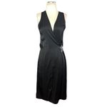 Givenchy Wrap Over U Lock Closure Midi Dress in Black 38 4 New Womens Photo 5