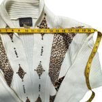 Vintage Focus USA Leopard Applique Cardigan OS Open Front Statement Maximalism Brown Size undefined Photo 5