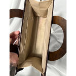 Vintage Brown Bamboo‎ Unbranded Satchel Handbag Photo 3