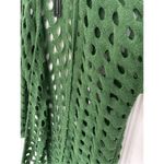 MM Knitted Twist Crochet Hollow Out Sweater Cardigan Long Sleeve Long OS Green Size undefined Photo 6