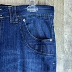 MARIANNE Size 16 Blue Denim Capri Jeans 5 Pockets Embroidered Back Pockets Photo 7