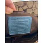 Coach Signature Brown Tan Canvas Leather Trim Tote Bag Purse Handbag Photo 6