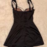House Of CB NWOT  'Adriana' Black Satin And Lace Mini Dress sz XS Plus Cup Photo 5