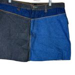 Starwear Mini Skirt Womens 16 Colorblock Patchwork Denim 100% Cotton Y2K 90s Blue Photo 2