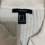 Forever 21  Cream Zip-Up Sweater Photo 1