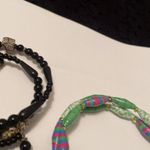 Lot Of 2 Stretchy / Spiral Costume Beaded Bracelets Clay / Paper Beads Photo 10