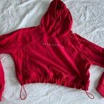 Harper Cleo  Red Cropped Hoodie Photo 0