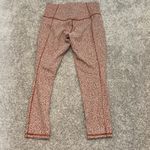 Athleta Leggings Womens Small Orange Salutation Stash II Textured Tight Gym Run Photo 4