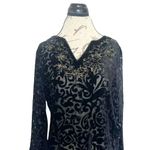 French Laundry Womens Top Blouse Size Medium Black Velvet Victorian Dark Gothic Photo 2