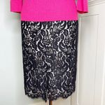 White House | Black Market Black Lace Scalloped Edge Straight Pencil Skirt Size 8 Photo 13