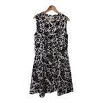 Oscar de la Renta SZ 14 black and white floral a-line dress Photo 3
