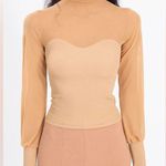 Free People Intimately  Mesh Top Tan Photo 0