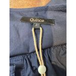 Quince  Women's Organic Cotton Poplin Tiered Maxi Dress Large Navy Blue NWT Photo 9