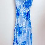 Hello Molly  Into Spring Midi Dress cowl neck Blue floral flowy lightweight S Photo 4