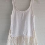 Club Monaco  White and Cream Polka Dot Knit Tank Top Photo 0
