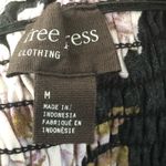 Free Press Black Floral Cropped Blouse Square Neck NWT Medium Photo 15