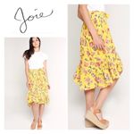 Joie  yellow silk wrap skirt. NWT Photo 1