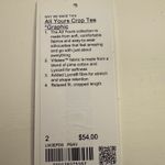 Lululemon  All Yours Cropped Tee Graphic Photo 3