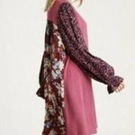 Umgee Berry Floral Flowy Linen Blend Dress Photo 2