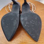 It's OK Black and Tan Strappy Heels Size 8W pointy toe heels wide heels Photo 5