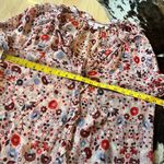 BODEN Pink Floral Stephanie Silk Sheer Blouse Top Long Sleeve‎ Size 4 Red Photo 9