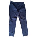 Saks 5th Avenue Saks Fifth Ave Women’s Size 4 Navy Blue Stretch Slim Straight Trousers Pants Photo 2