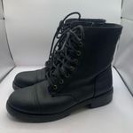 UGG  Australia Kilmer Combat Boots Women's leather black lace size US 7 Photo 3