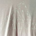 Adidas  | Soft Pink Floral Logo Graphic Tee Sz M Photo 4