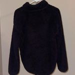 Forever 21 Black Fuzzy Zip Up Sweater Photo 1