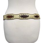 Vintage Nocona Exotic Lizard Inlay Leather Western Belt Size 38 Pre Photo 0