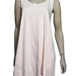Christian Dior  Women’s Size S Pink White Striped Cotton Sleeveless Nightgown Photo 1