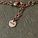 Christian Dior Dior Lucky Charms Necklace Antique Gold-Finish Metal and Pink Crystal Photo 3