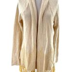 Lilly Pulitzer Tatum Long Fringe Hem Cardigan metallic gold sz L Photo 7