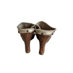 Jack Rogers Gold Leather Platform Wedges Sandals Sz 8 Photo 2