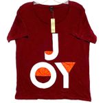 J.Crew Burgundy Joy Holidays T Shirt Womens M Party Christmas NYE Cocktail NWT Photo 0
