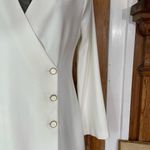 Jason Wu White Blazer Faux Wrap Button Front Men’s Wear Mini Dress - Sz Medium Photo 4