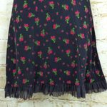 Victoria's Secret VTG  Slip Dress S Black Roses Ruffles Sexy Little Thing Y2K 90s Photo 5