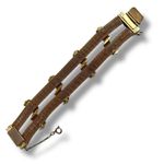 Vintage Hobe Victorian Style Bracelet Gold Mesh Rhinestone Statement Jewelry Photo 12