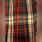 Vintage Red Tartan Plaid maxi wrap skirt size S Red Photo 4
