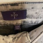 NYDJ Womens Gray Allover Jewel Print Denim Ira Jeans 16 16W 38”Relaxed Ankle Photo 3
