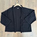 Eileen Fisher Organic Cotton Shadow Square Jacket in Black Size Extra Large Photo 0