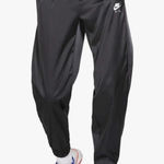 Nike  AIR Satin Track Pants Jogger‎ Sheen Women's Small Black Athletic Workout Photo 0
