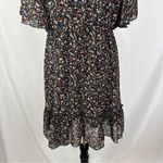 Manydress Womens Chiffon Floral Print‎ Vneck Casual Mini Boho Swing Dress Large Photo 12